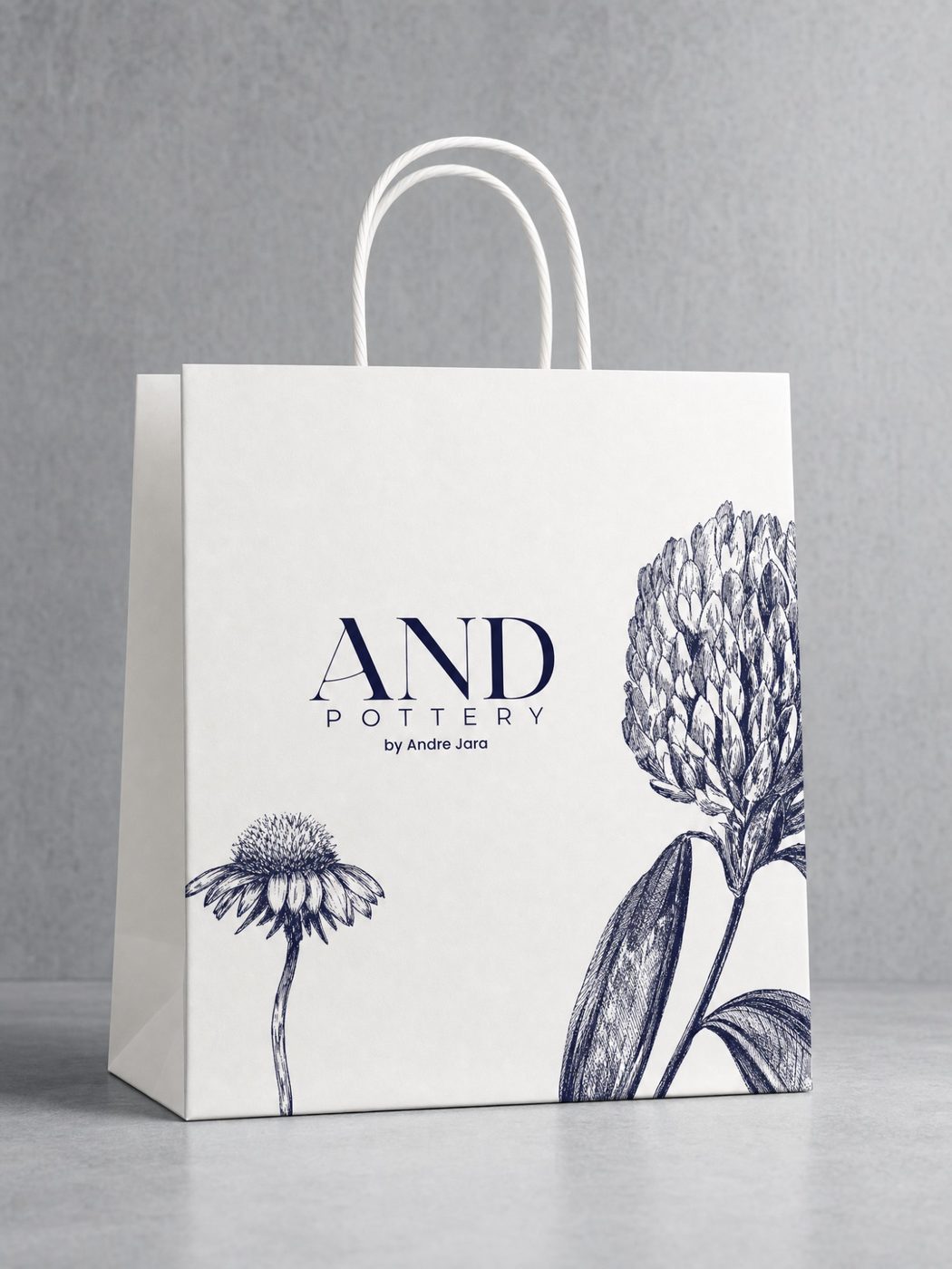 And Pottery · Shopping bag con ilustración botánica