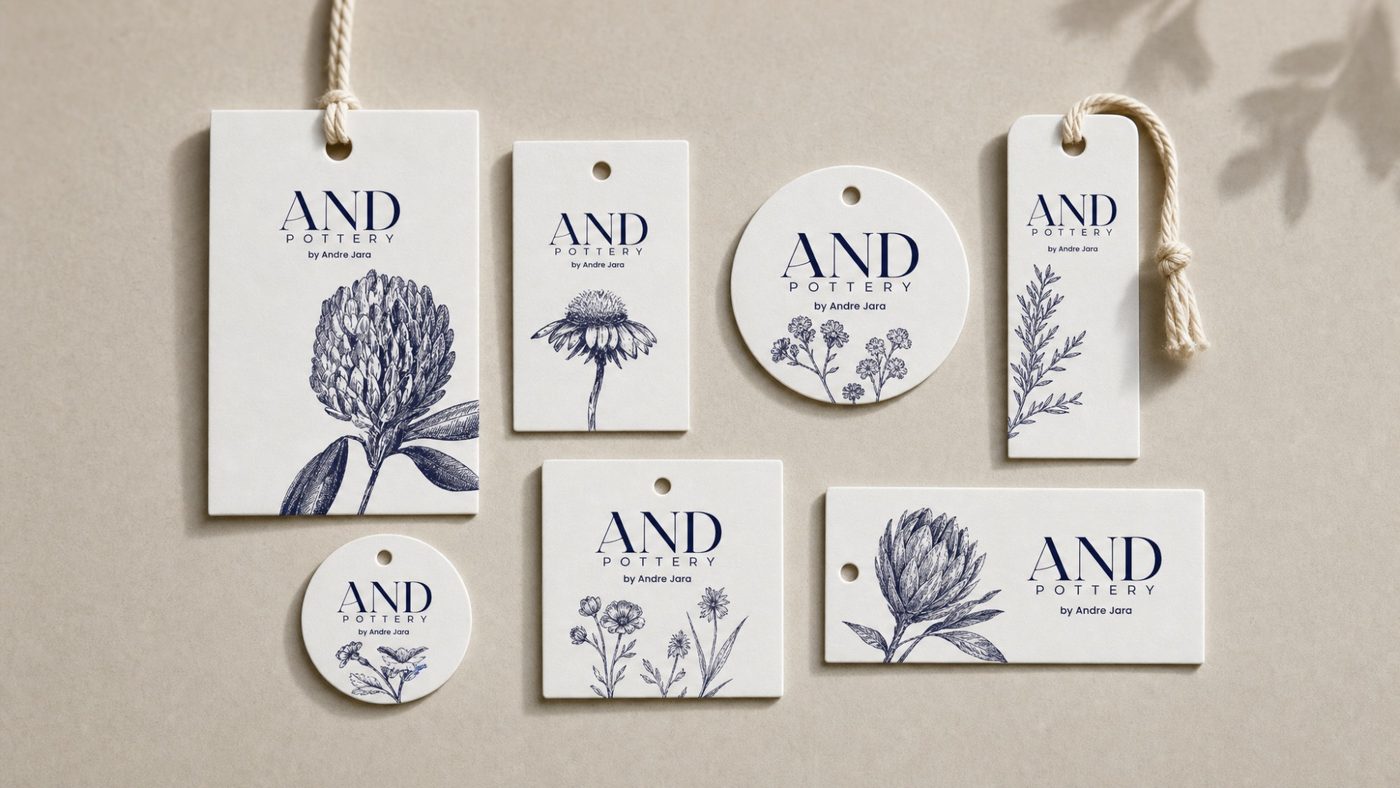 And Pottery · Hang tags botánicos