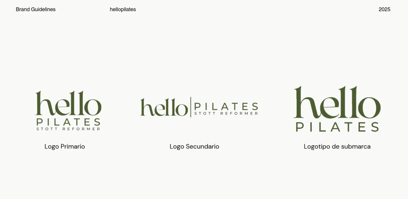 Hello Pilates · Brand guidelines fotos