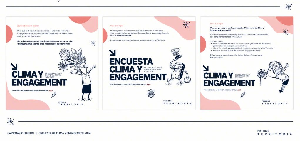 Territoria · Variaciones de comunicación interna
